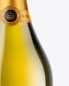 Antique Green Glass Champagne Bottle Mockup