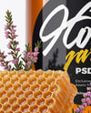 Clear Glass Jar with Heather Honey Mockup