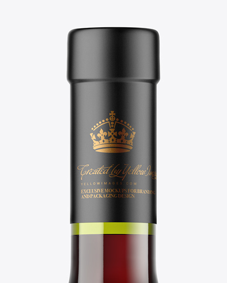 Green Glass Red Wine Bottle Mockup