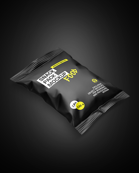 Matte Snack Pack Mockup - Half Side View