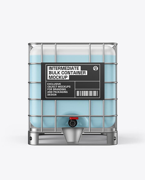 Intermediate Bulk Container (IBC) Mockup - Front View
