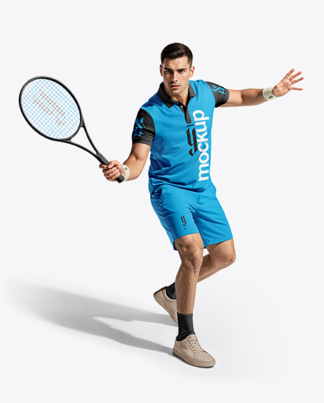 Man Wearing Tennis Uniform Mockup - Premium PSD Mockups
