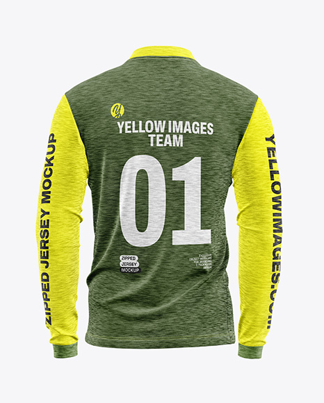 Melange Jersey Mockup - Back View