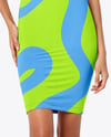 Woman Wearing Tight Dress Mockup