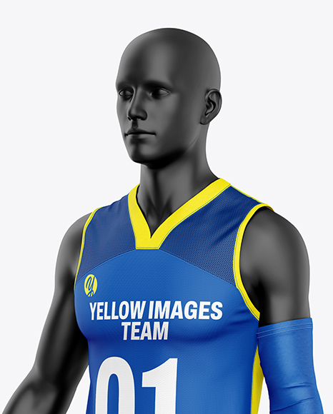 Full Basketball Kit Mockup - Half Side View