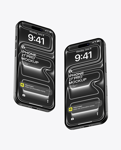 Two Iphones 17 Pro Mockup