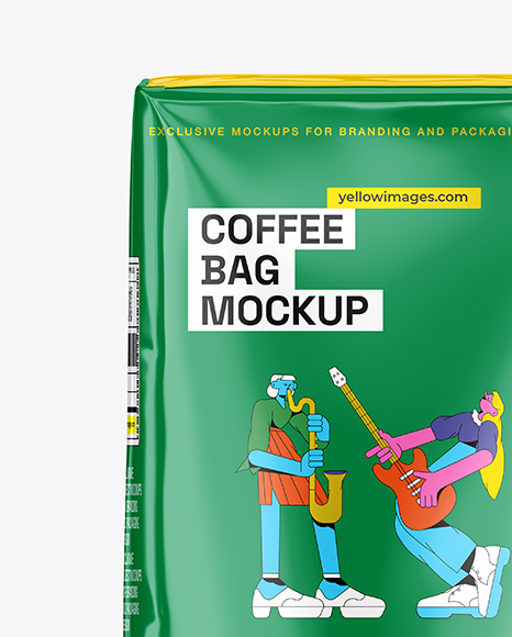 Glossy Coffee Bag Mockup