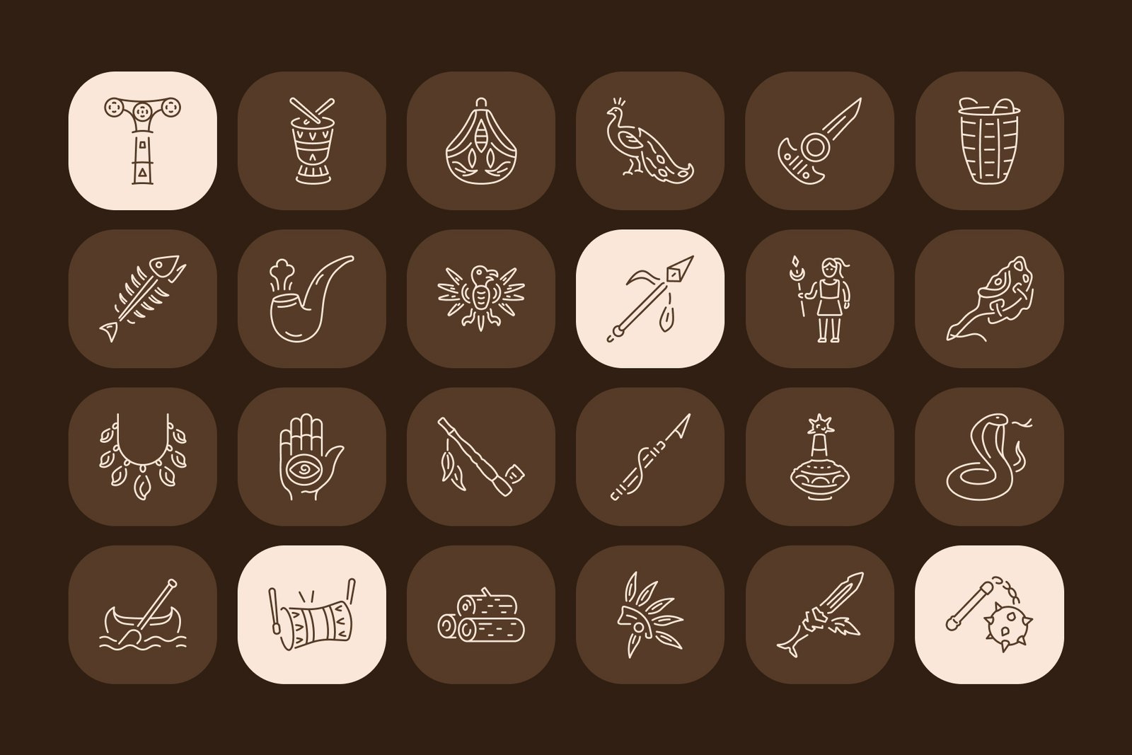 Tribal Art Icon Set