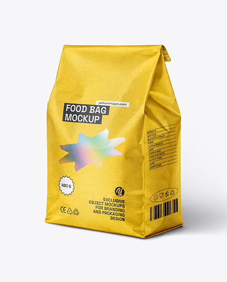 Kraft Paper Food Bag Mockup