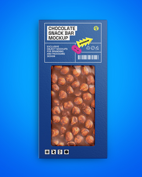 Milk Chocolate Bar with Nuts Mockup
