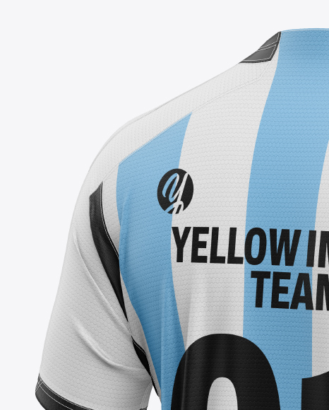 Soccer Jersey Mockup - Back Half Side View
