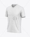 V-Neck Heather T-Shirt Mockup - Half Side View