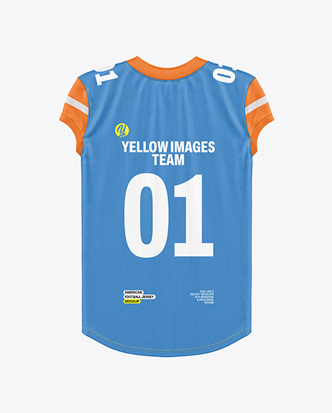 American Football Jersey Mockup - Back View