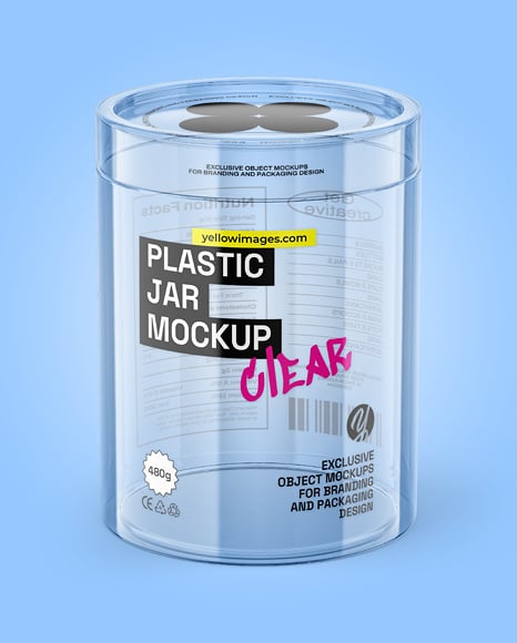 Clear Plastic Tube Mockup