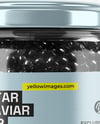 Glass Jar with Black Caviar Mockup