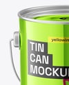 Paint Tin Can w/ Handle Mockup