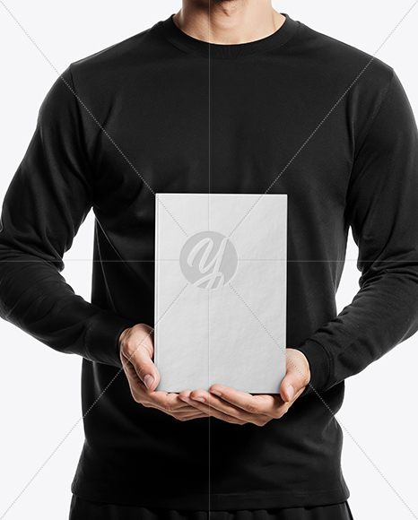 Man Holding Book Mockup