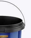 Matte Plastic Bucket with Handle Mockup