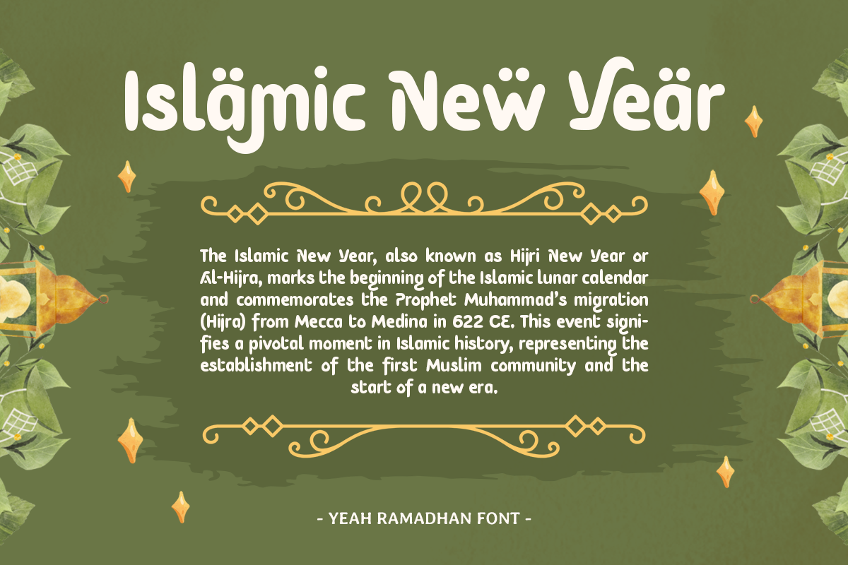 Yeah Ramadan - Arabic Font