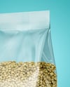 Transparent Package with Green Buckwheat Mockup