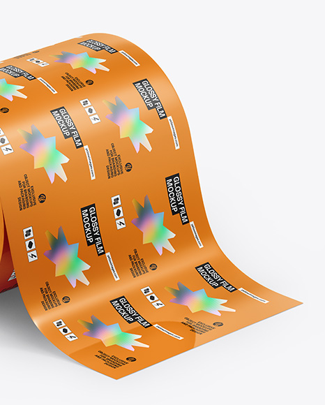 Glossy Film Roll Mockup