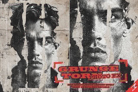 Grunge Torn Photo Effect - Add-Ons