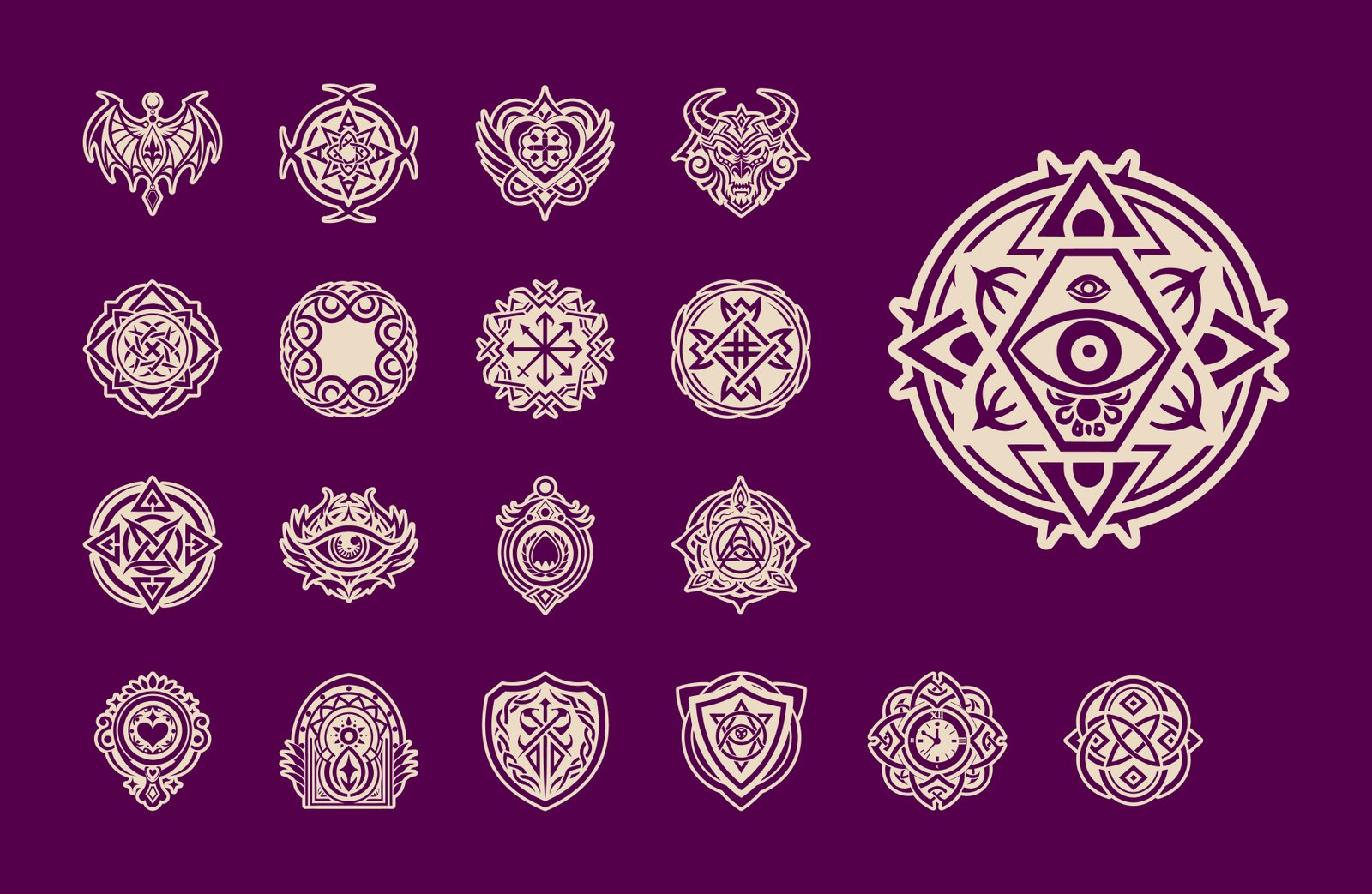 Witchcraft Symbols Set
