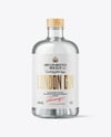 Dry Gin Bottle with Wooden Cap Mockup