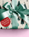Square Gift Box with Bow Mockup