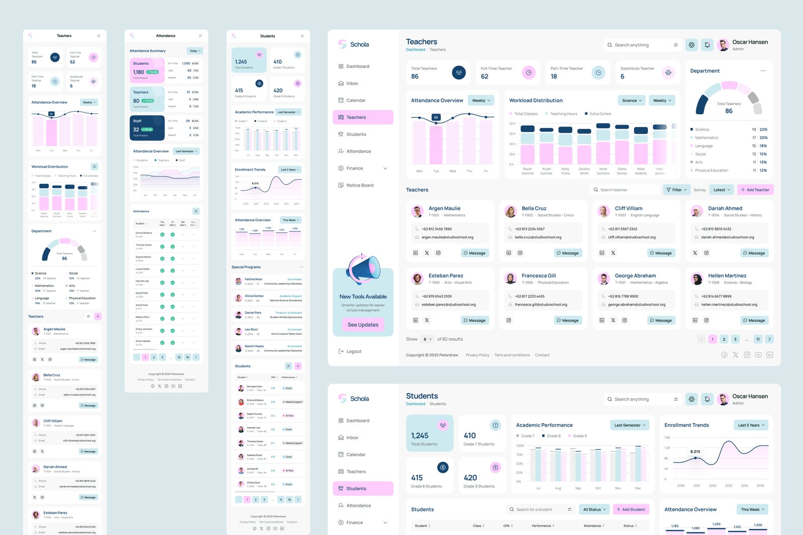 Schola – School Management Dashboard Figma Template