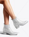 Chelsea Boots on Woman's Legs Mockup