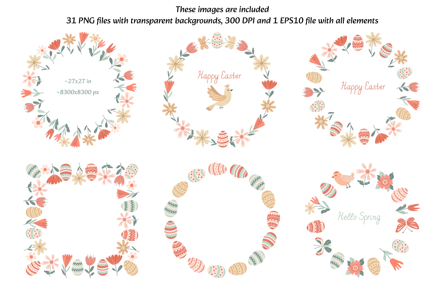 Easter Harmony Clipart and Patterns