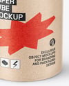 Kraft Paper Tube with Pull Tab Mockup