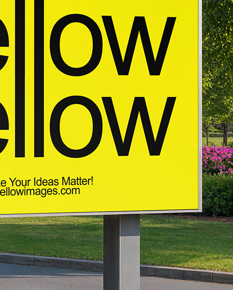 Outdoor Vertical Billboard Mockup