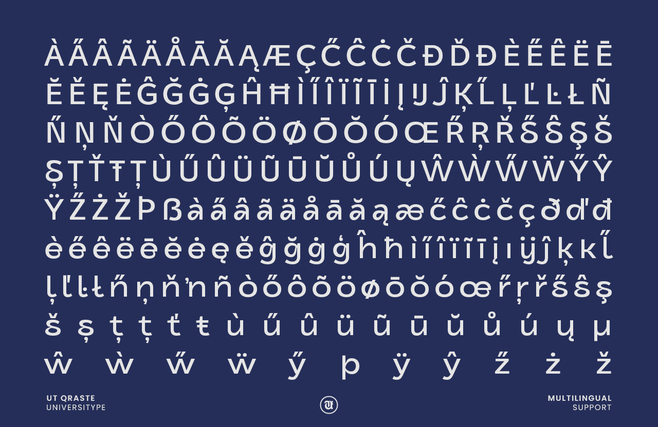 UT Qraste - A Versatile Display Font