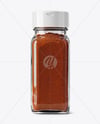 Square Glass Jar with Smoked Paprika Mockup