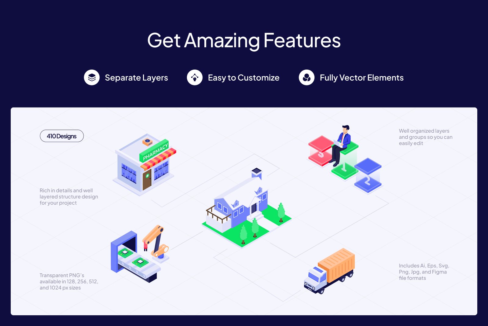 Everyday Isometric Icons Bundle