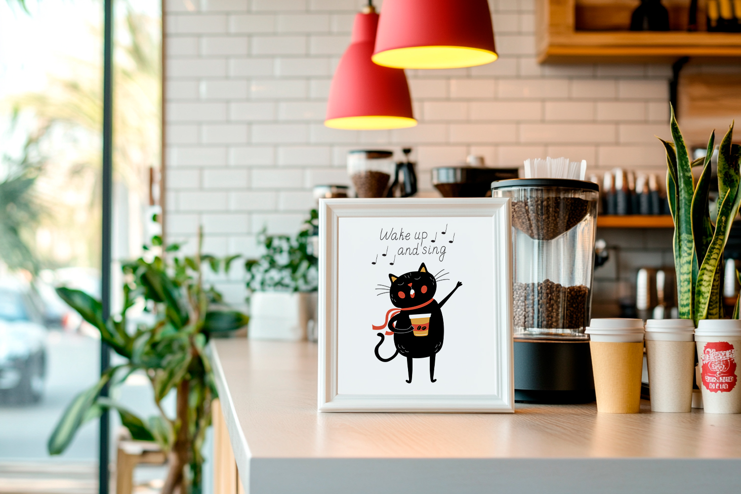Adorable Greetings: Black CAT Edition Clipart and Seamless Patterns