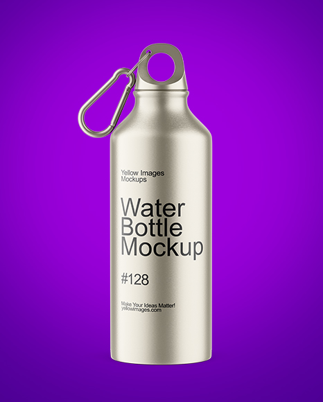 Aluminum Water Bottle Mockup