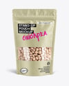 Kraft Stand-up Pouch with Chickpea Mockup