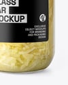 Clear Glass Jar with Sauerkraut Mockup