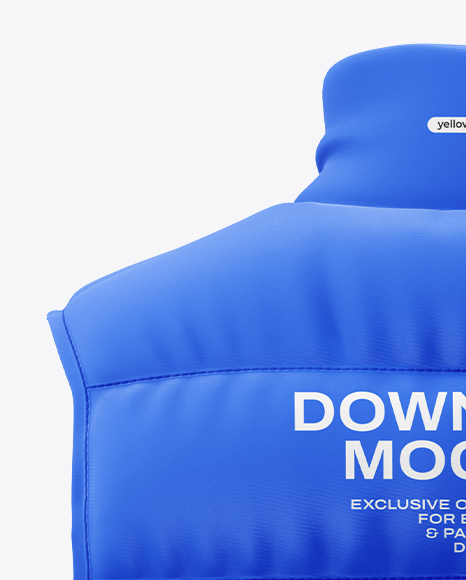 Matte Down Vest Mockup – Back View