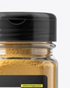 Square Glass Jar with Ground Ginger Mockup