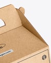 Kraft Paper Box w/ Handle Mockup