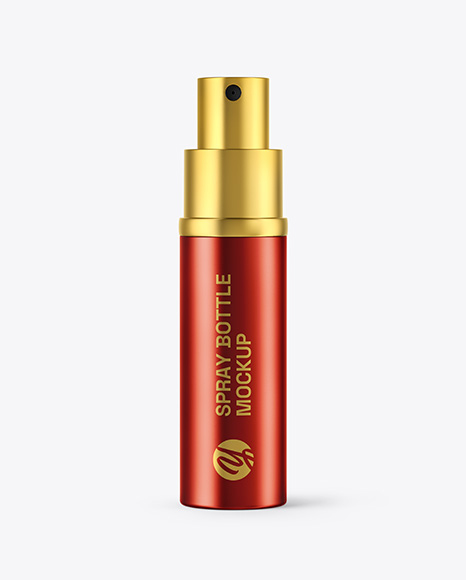 Metallic Spray Bottle Mockup