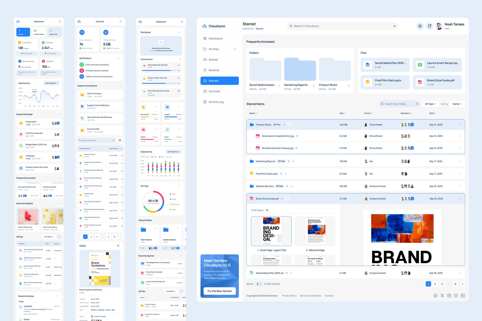 Cloudsync – Cloud Storage Management Dashboard Figma Template