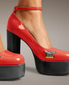 Platform Heels on Woman's Legs Mockup