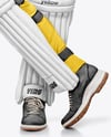 Indian Man Wearing Full Cricket Kit with Bat Mockup