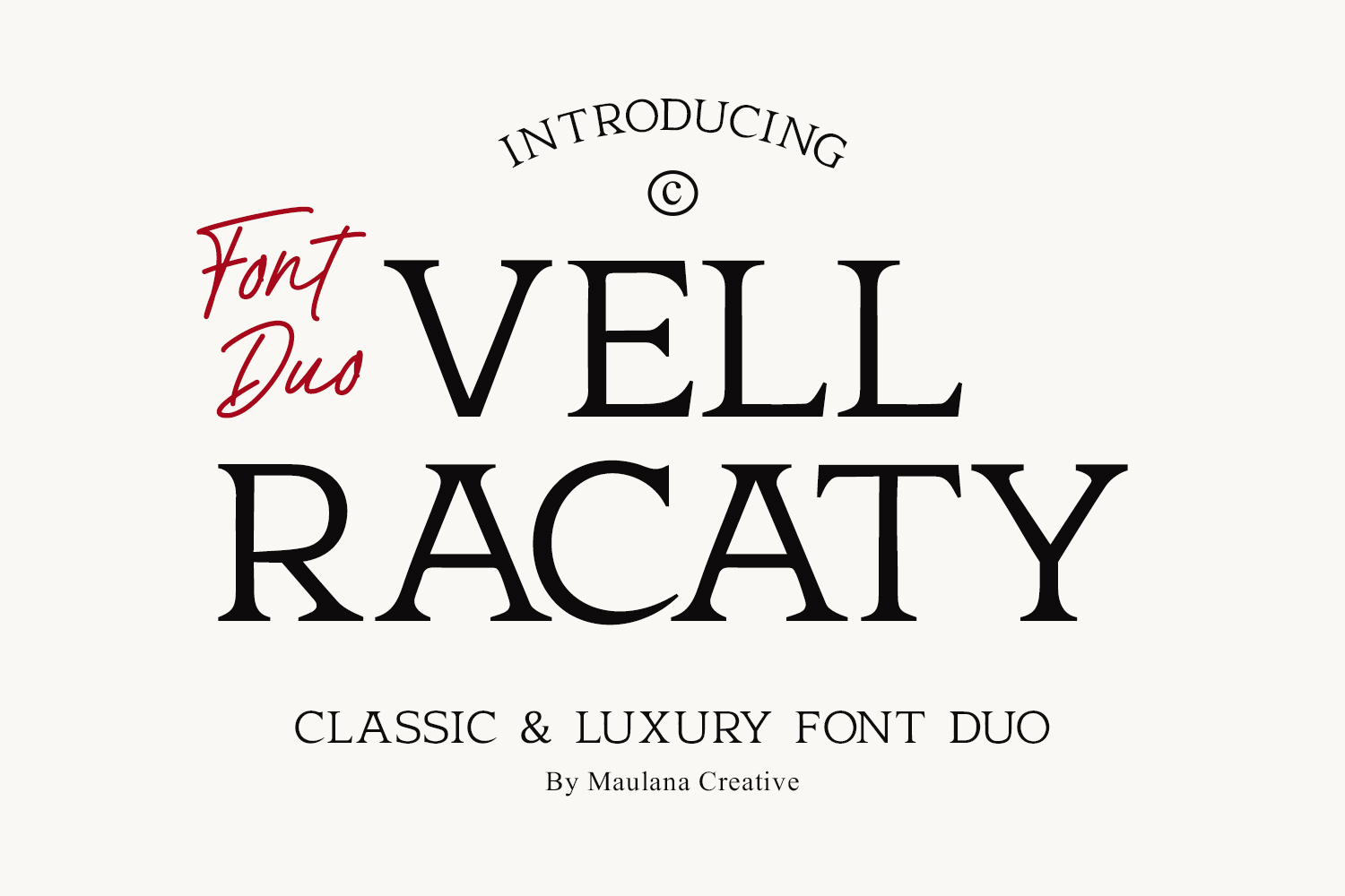Vell Racaty Classic Luxury Font Duo