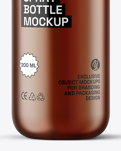 Frosted Amber Spray Bottle Mockup